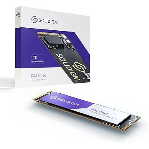 Solidigm P41 Plus 512GB PCIe Gen4 NVMe M.2 2280 Internal SSD